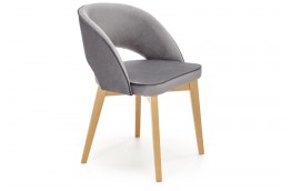 Krzesło tapicerowane z bukowymi nogami Marino