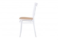 Krzesła z tworzywa Country - czarne i białe, krzesła z tworzywa z plecionką wenecką country