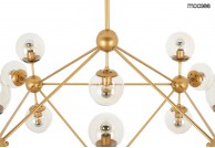 Designerska lampa wisząca Astrifero 15, żyrandol złoty astrifero 15