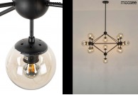 Designerska lampa wisząca Astrifero 15, żyrandol czarny astrifero 15