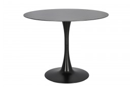 Stół okrągły 90 cm Skinny Premium Stone - czarny i biały