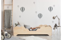Łóżko drewniane Chmurka, łóżko dziecięce drewniane chmurka, łóżko z drewna dla dzieci