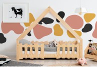 Łóżko dla dzieci domek Gato - szer. 70 cm, łóżko dziecięce domek Gato, łóżko drewniane dla dzieci