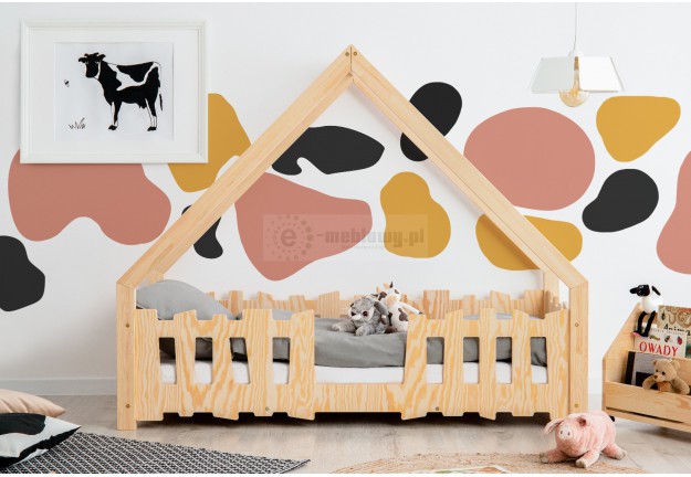 Łóżko dla dzieci domek Gato - szer. 70 cm, łóżko dziecięce domek Gato, łóżko drewniane dla dzieci