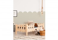 Łóżko drewniane Olaf - szer. 70 cm, łóżko dziecięce drewniane Olaf, łóżko dla dziecka białe
