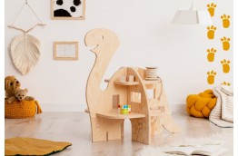 Regał dla dzieci drewniany Diplo, regał do pokoju dziecka dinozaur