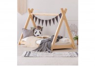 Łóżko dziecięce drewniane Tipi, łóżko dla dziecka drewniane boho
