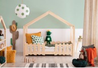 Łóżko dziecięce domek Cindy, łóżko drewniane do pokoju dziecka Cindy