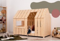Łóżko domek dla dzieci Dustin , łóżko drewniane domek dla dziecka Dustin
