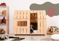 Łóżko domek dla dzieci Dustin , łóżko drewniane domek dla dziecka Dustin