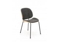 Krzesło retro Pergo sklejka gięta / tkanina, krzesło retro z tkaniny i sklejki Pergo