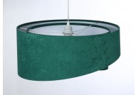 Lampa wisząca asymetryczna Aba zielony / biały, zielony żyrandol aba
