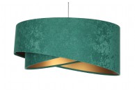 Lampa wisząca asymetryczna Aba zielony / złoty, zielony żyrandol aba, lampy wiszące