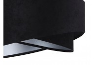Żyrandol asymetryczny czarny Aba, lampa wisząca czarna Aba, czarny żyrandol do salonu