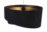 Żyrandol asymetryczny czarny Aba, lampa wisząca czarna Aba, czarny żyrandol do salonu