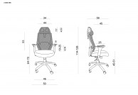 Czarny fotel ergonomiczny Chester, fotel biurowy czarny chester, czarne fotele biurowe