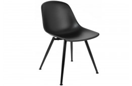 Krzesło czarne z tworzywa Resol