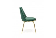 Krzesło na złotych nogach Denali, krzesła glamour Denali, krzesła do jadalni, krzesła do salonu
