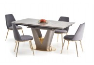 Krzesło na złotych nogach Denali, krzesła glamour Denali, krzesła do jadalni, krzesła do salonu