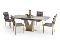Stół rozkładany 160-220 cm Valentino, stół do jadalni jasny szary, stół do salonu valentino