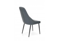 Krzesło z ekoskóry Nek - ciemny szary, krzesła tapicerowane skórą ekologiczną nek