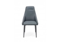 Krzesło z ekoskóry Nek - ciemny szary, krzesła tapicerowane skórą ekologiczną nek