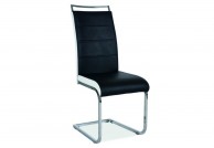 krzesło, krzesła, krzesło do jadalni, krzesło do salonu, krzesło ekoskóra,biało czarne,chromowane