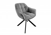 Krzesło obrotowe 180 stopni Papillon, krzesła szare do salonu, krzesła z tkaniny
