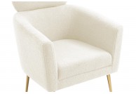 Fotel z tkaniny boucle Melisa, fotele wypoczynkowe z tkaniny boucle, fotele Melisa