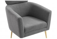 Fotel z tkaniny boucle Melisa, fotele wypoczynkowe z tkaniny boucle, fotele Melisa