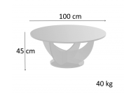 Ława okrągła do salonu Capri 100 cm, stolik kawowy  do salonu Capri 100 cm