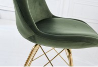 Krzesło nowoczesne z tkaniny velvet Scandi,  krzesła tapicerowane, krzesła na złotych nogach Scandi