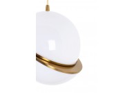 Lampa okrągła wisząca Globe 20, biało złota lampa wisząca globe