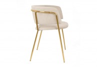 Krzesło tapicerowane welurem Delta, krzesła do jadalni delta, krzesła beżowe delta