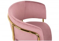 Krzesło barowe na złotych nogach Delta, hokery różowe na złotych nogach delta
