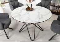 stół nowoczesny , stół okrągły, stół ceramiczny , efekt marmuru , stół stylowy, stół marmurowy