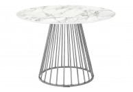 Okrągły stół 110 cm w stylu glamour z blatem z efektem marmuru glam marble