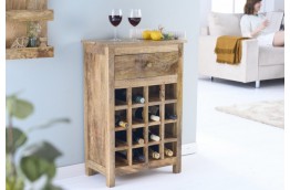 Drewniana komoda z miejscem na wino Bolt