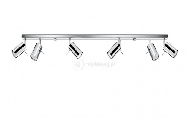 Plafon sufitowy Ring 6 / chrom, lampy sufitowe srebrne, lampa na sufit do salonu