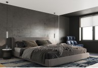 Pojedyncza lampa wisząca betonowa Luvo, lampa betonowa loft luvo, lampy do salonu