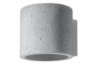 Kinkiet Orbis beton, kinkiety szare betonowe, lampy ścienne do salonu, lampy orbis