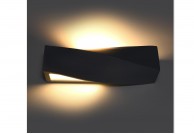 Kinkiet ceramiczny Sigma czarny, kinkiety czarne ceramiczne, lampy ścienne czarne sigma