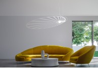 Designerska lampa wisząca Lehdet biała, lampy wiszące designerskie, lampy wiszące białe lehdet
