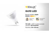 Żarówka LED GU-10 3000K Ciepła 7W 510lm, żarówki led gu10, żarówki ciepłe