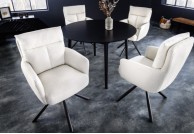 Krzesło obrotowe 360 stopni Big George - tkanina boucle, krzesła obrotowe, krzesła tapicerowane boucle