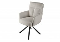 Krzesło obrotowe 360 stopni Big George - tkanina boucle, krzesła obrotowe, krzesła tapicerowane boucle