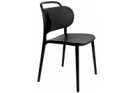 Krzesło z polipropylenu czarne Marie