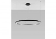 Żyrandol okrągły czarny LED, lampa wisząca czarna, lampa wisząca led, żyrandol rio 110