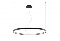 Żyrandol okrągły czarny LED, lampa wisząca czarna, lampa wisząca led, żyrandol rio 110
