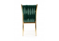 Krzesło na złotych nogach z tkaniny velvet konami